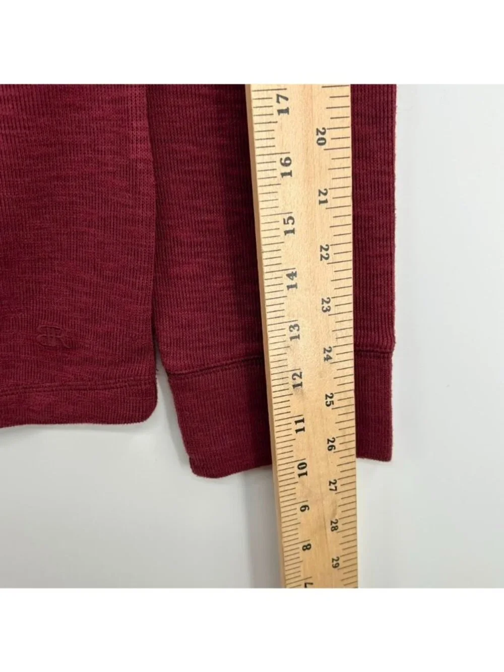 Banana Republic Shirt Men's Large Burgundy Double Knit Crewneck Long Sleeve NWT
